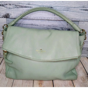 KATE SPADE COBBLE HILL LITTLE MINKA MINT GREEN LEATHER HOBO BAG